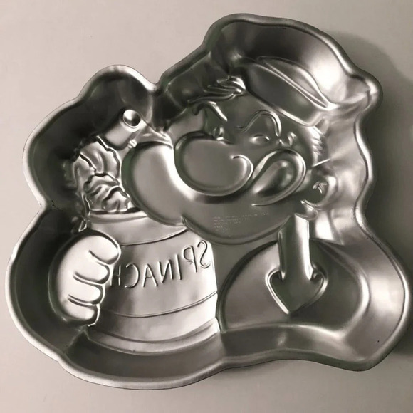Vintage 1980 Wilton Popeye The Sailor Man  Cake Pan Aluminum 502 1719 - Picture 4 of 12